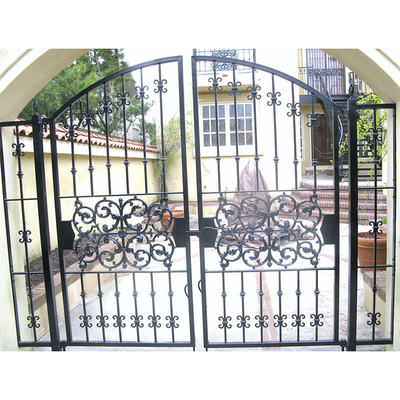 Durable Nice Wrought Iron Gate Factory Direct Looking Metal Driveway Type Solid Iron